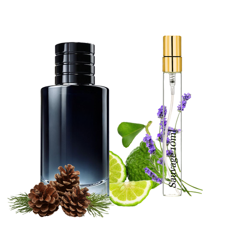 Travel Парфум чоловічий S&V Sauvage Eau de Parfum 10мл, аромат зі свіжими цитрусовими нотами, одеколон для чоловіка 196Travel фото